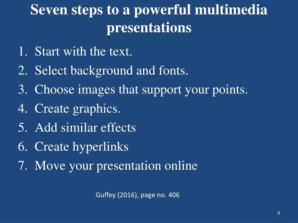 seven steps to a powerful multimedia presentations