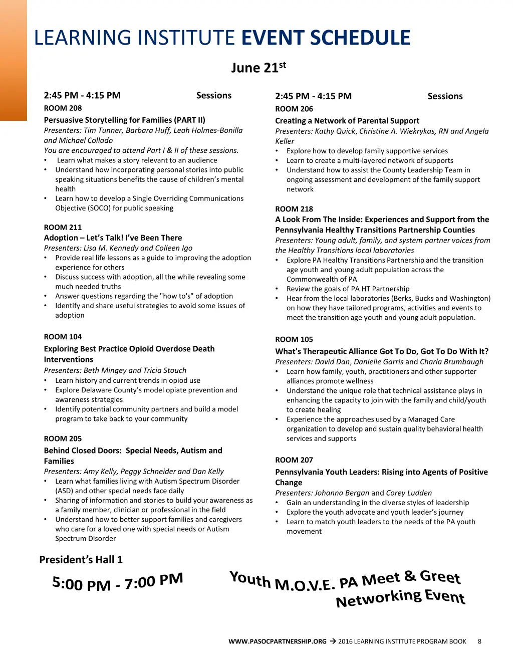 learning institute event schedule 4