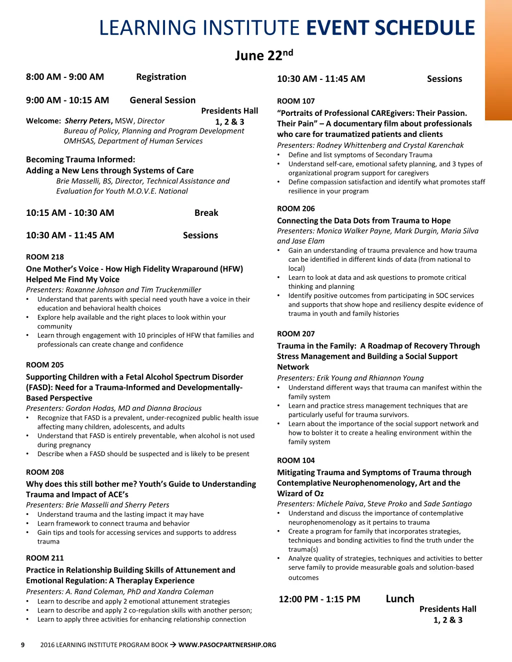 learning institute event schedule 5