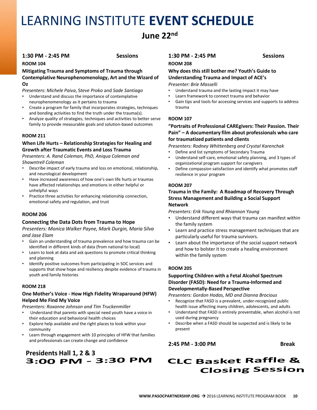 learning institute event schedule 6