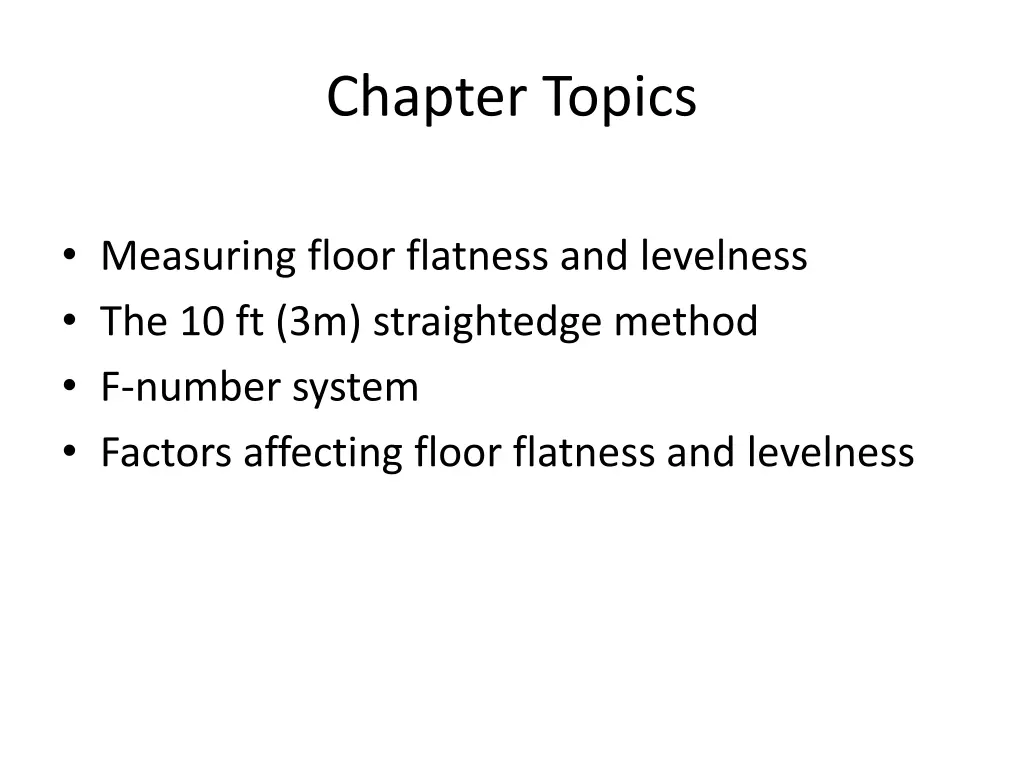 chapter topics