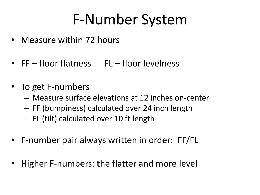 f number system