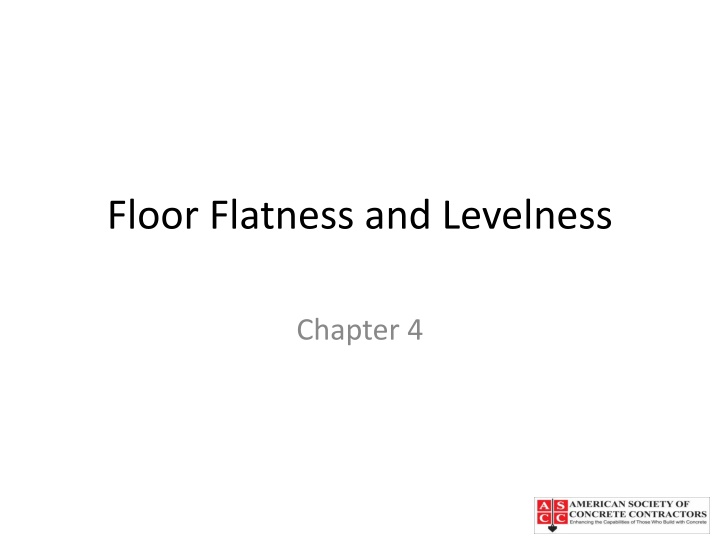 floor flatness and levelness