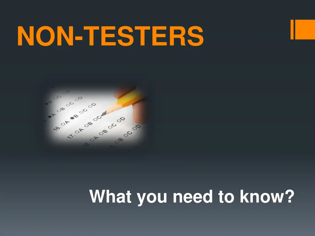 non testers