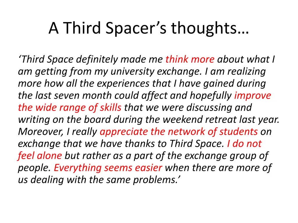 a third spacer s thoughts