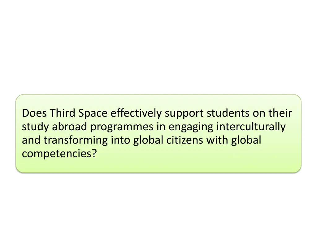 does third space effectively support students