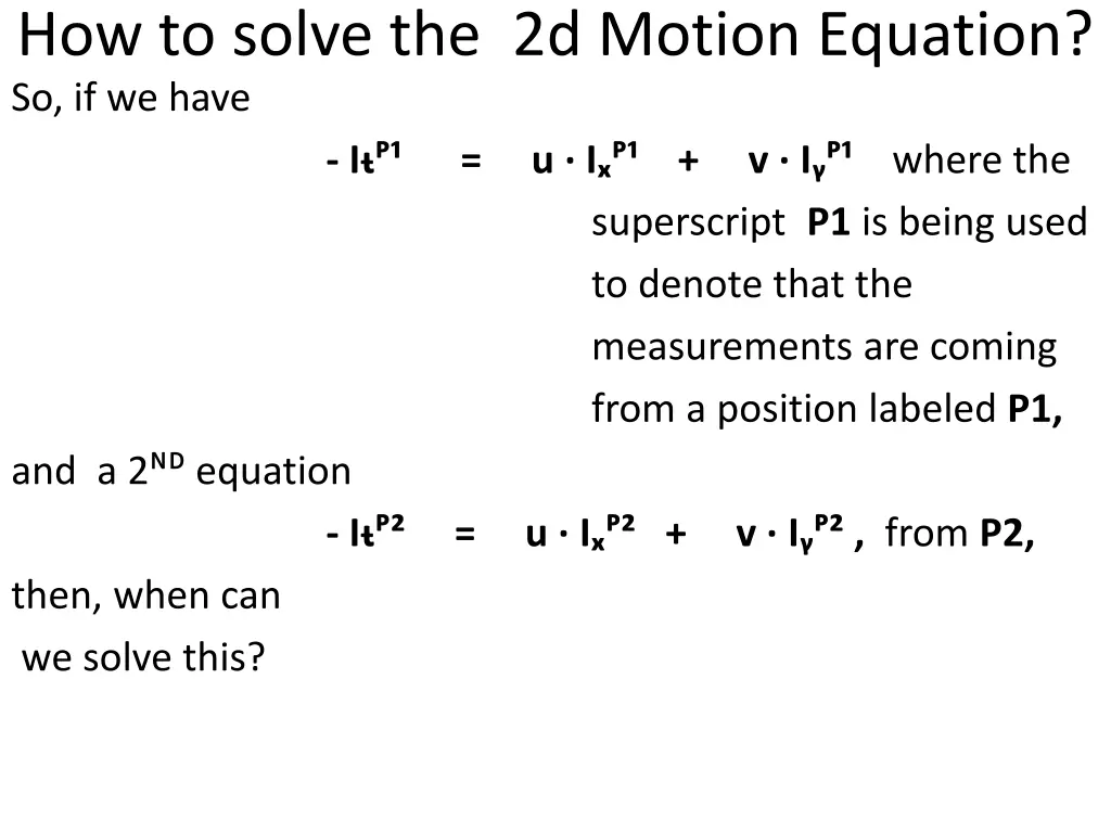 how to solve the 2d motion equation so if we have