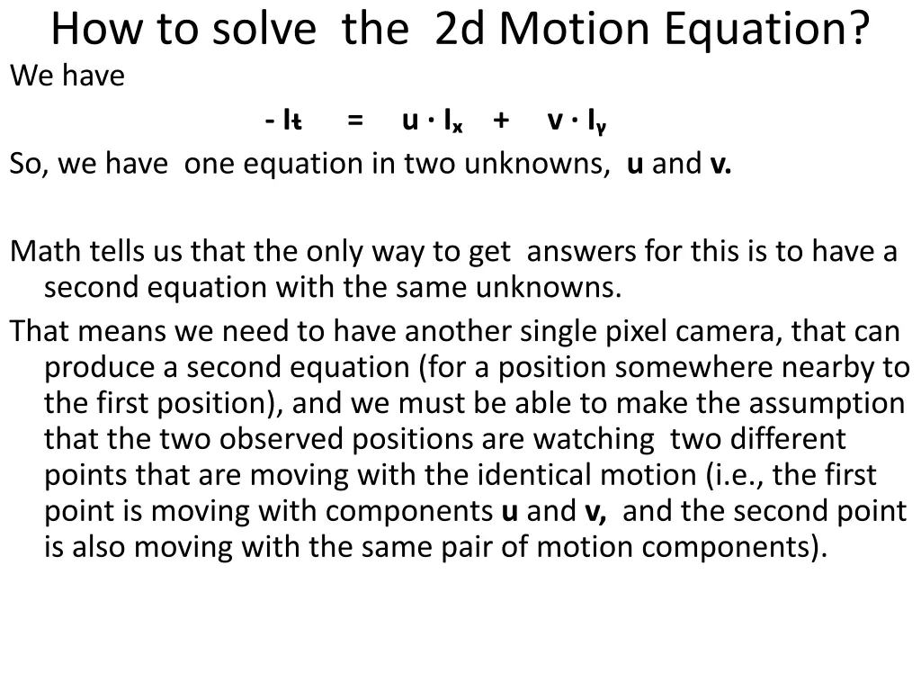 how to solve the 2d motion equation we have