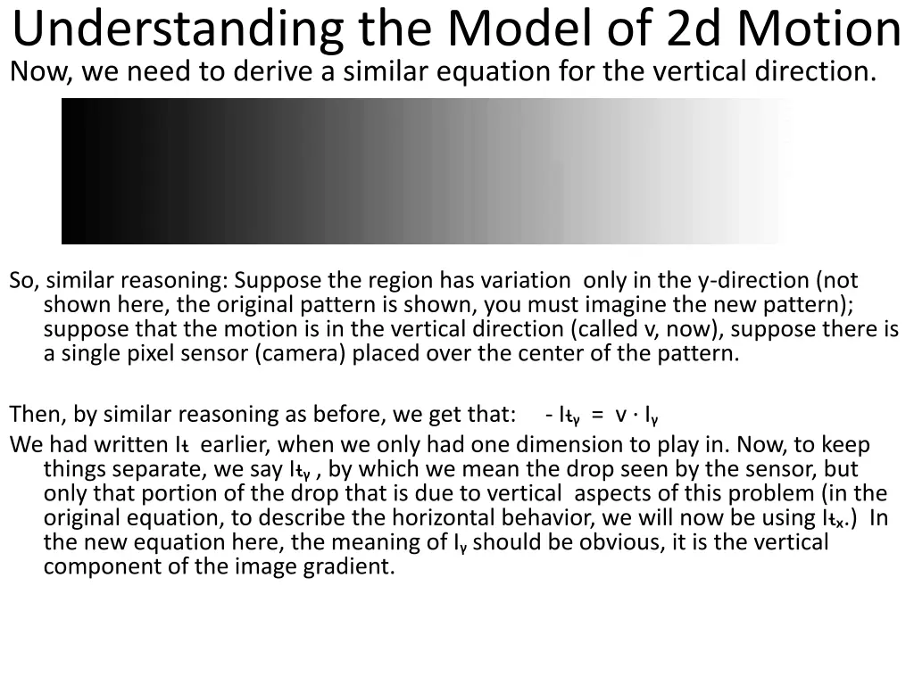 understanding the model of 2d motion now we need