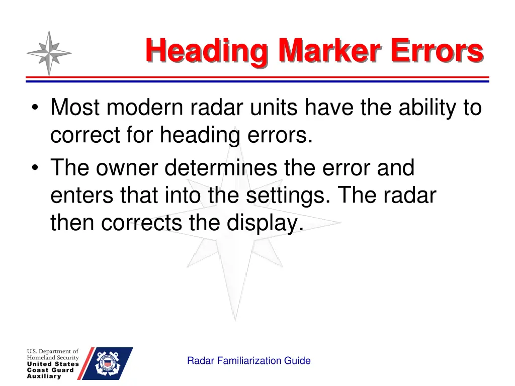 heading marker errors 1