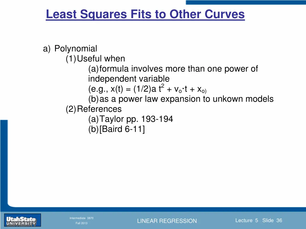 least squares fits to other curves 2