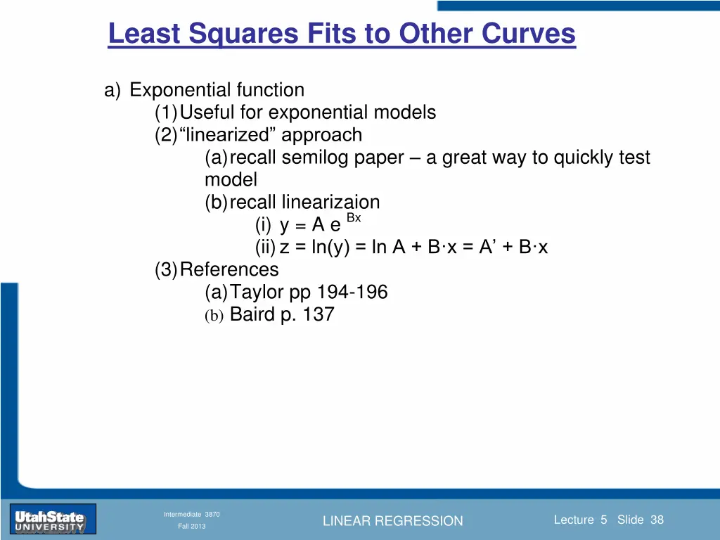 least squares fits to other curves 3