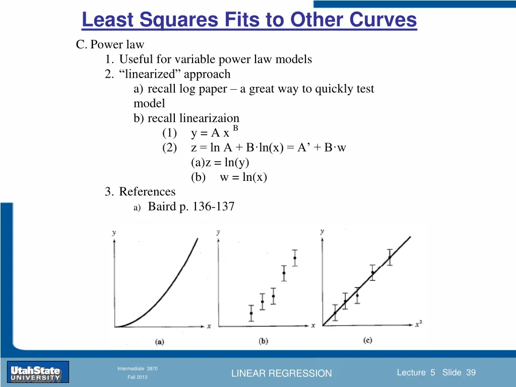 least squares fits to other curves 4