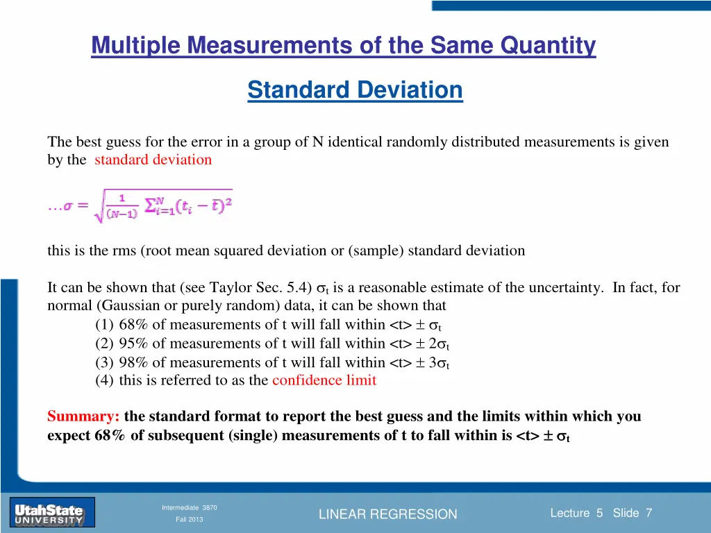 multiple measurements of the same quantity 1