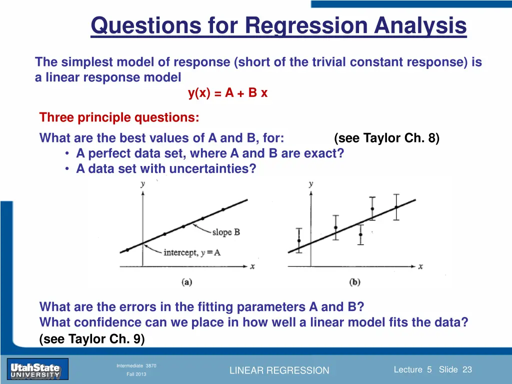 questions for regression analysis