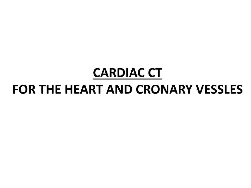 cardiac ct