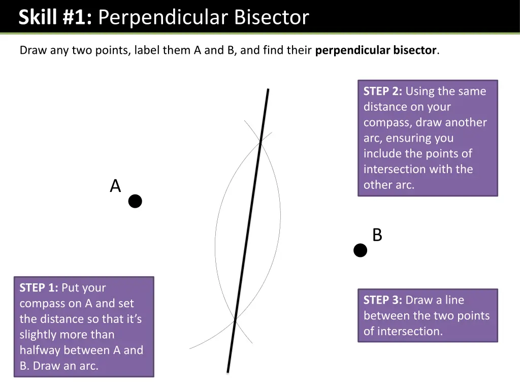 skill 1 perpendicular bisector