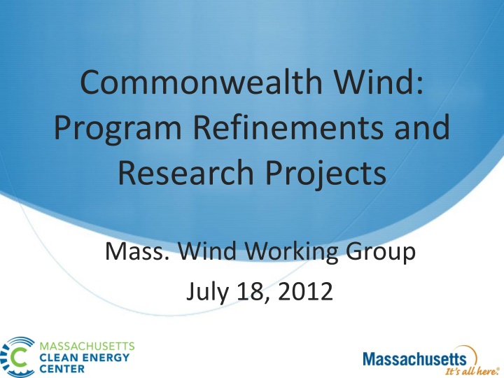 commonwealth wind program refinements