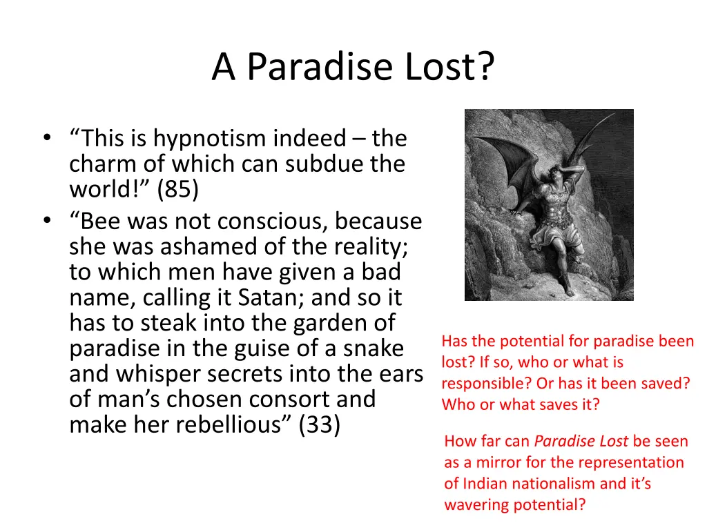 a paradise lost