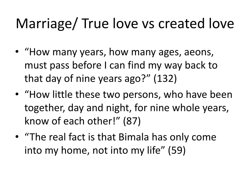 marriage true love vs created love