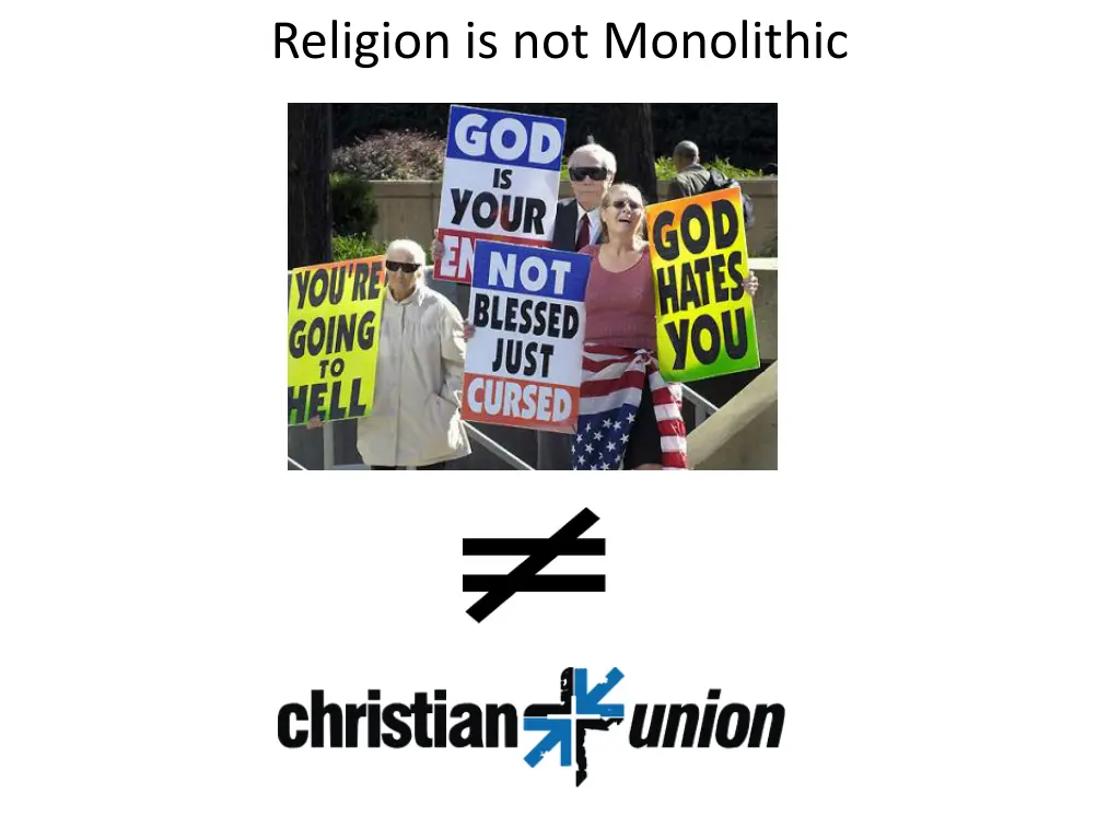 religion is not monolithic