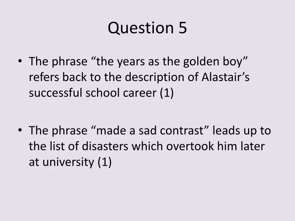 question 5