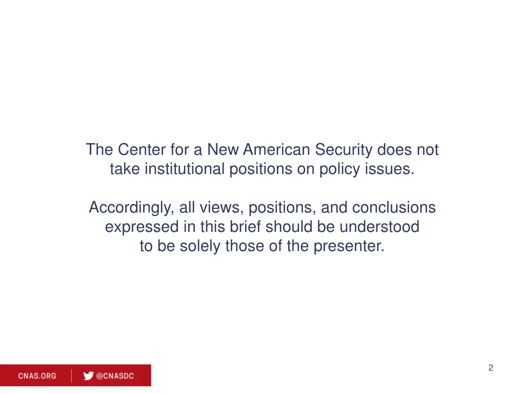 the center for a new american security does