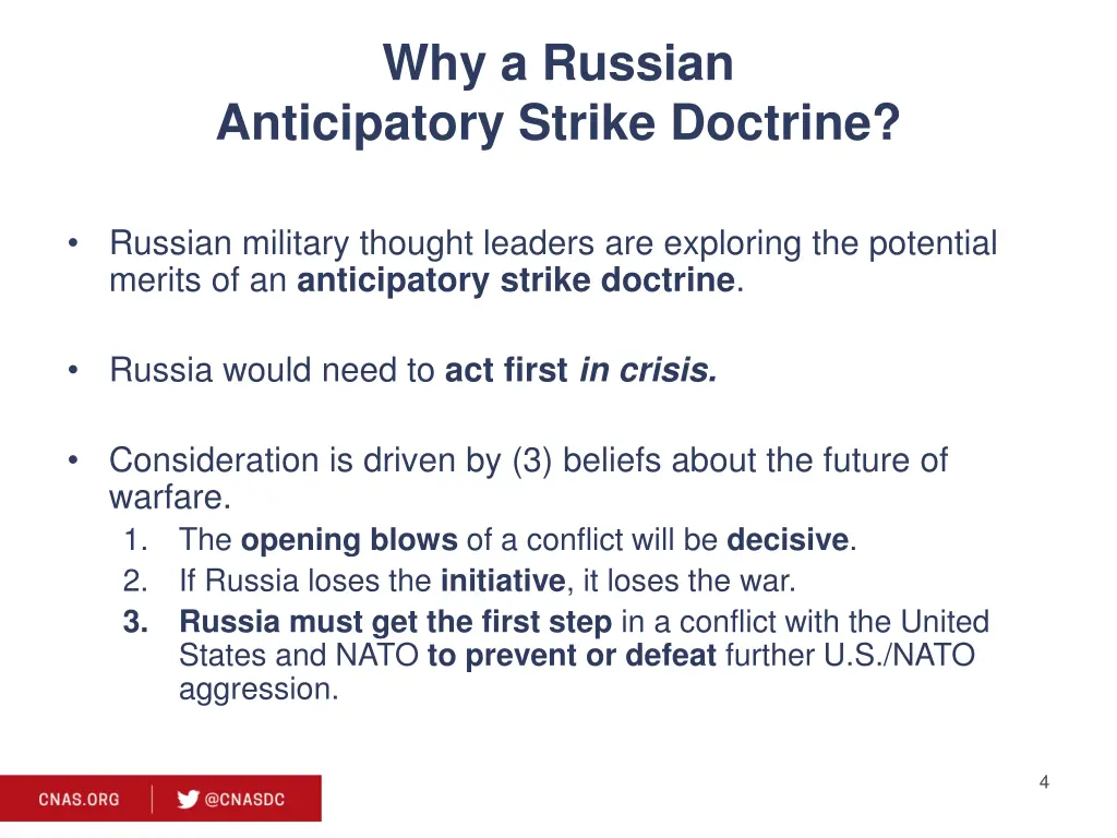 why a russian anticipatory strike doctrine