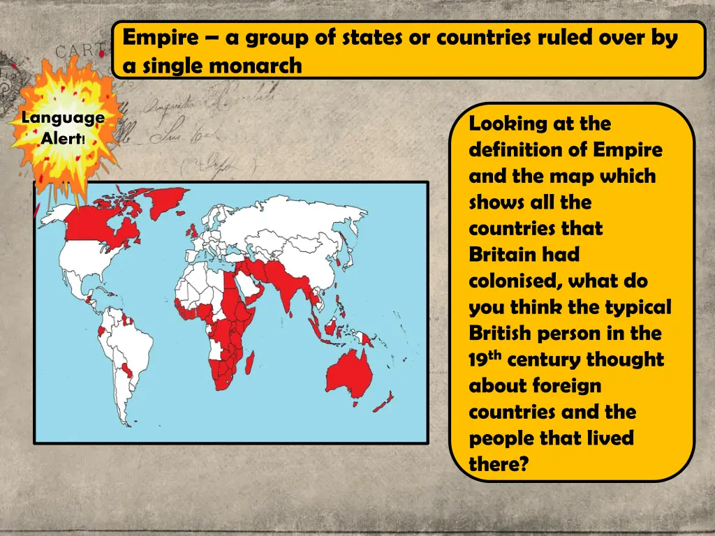 empire a group of states or countries ruled over