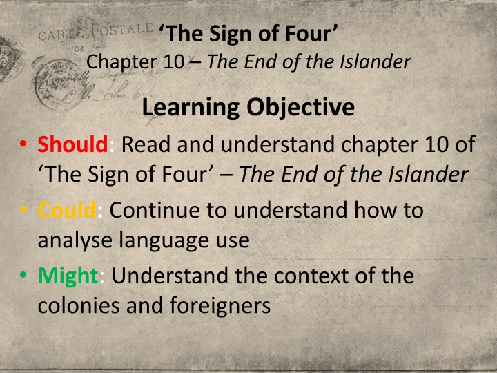 the sign of four chapter