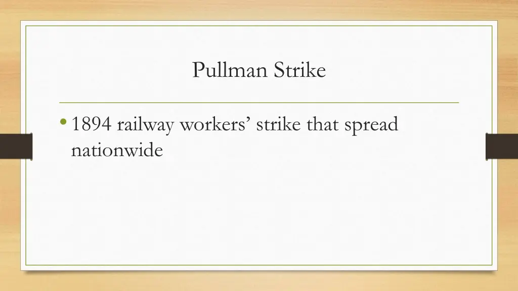 pullman strike