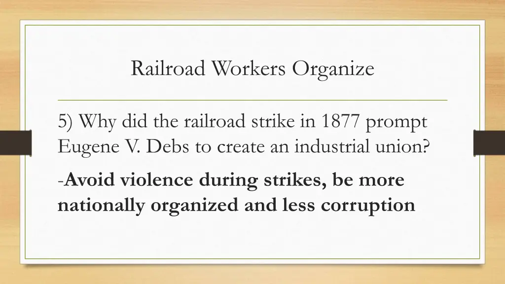 railroad workers organize