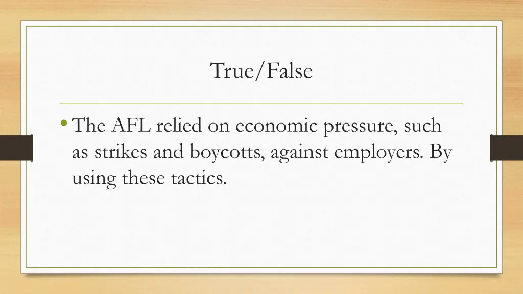 true false 2