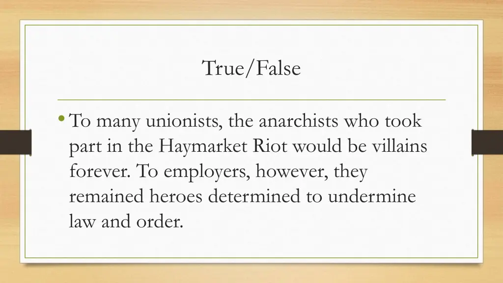 true false 4