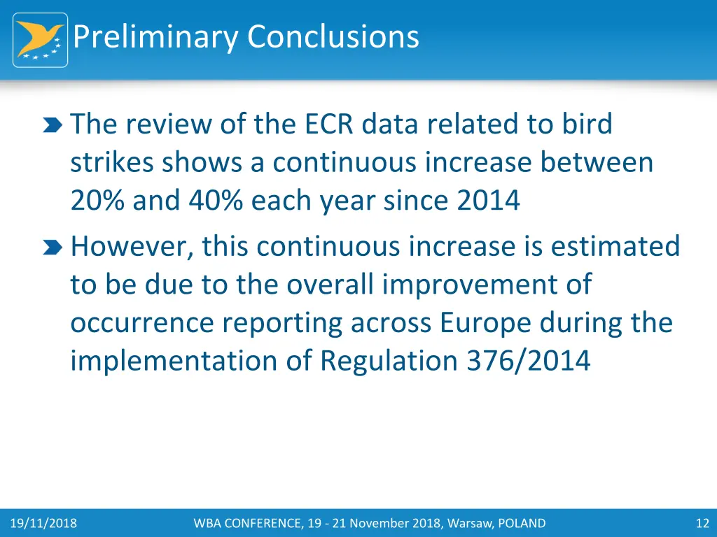 preliminary conclusions