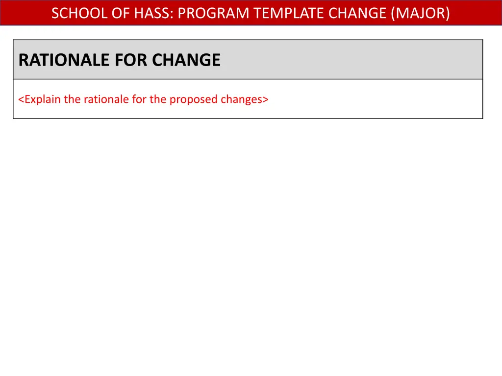 school of hass program template change major 1