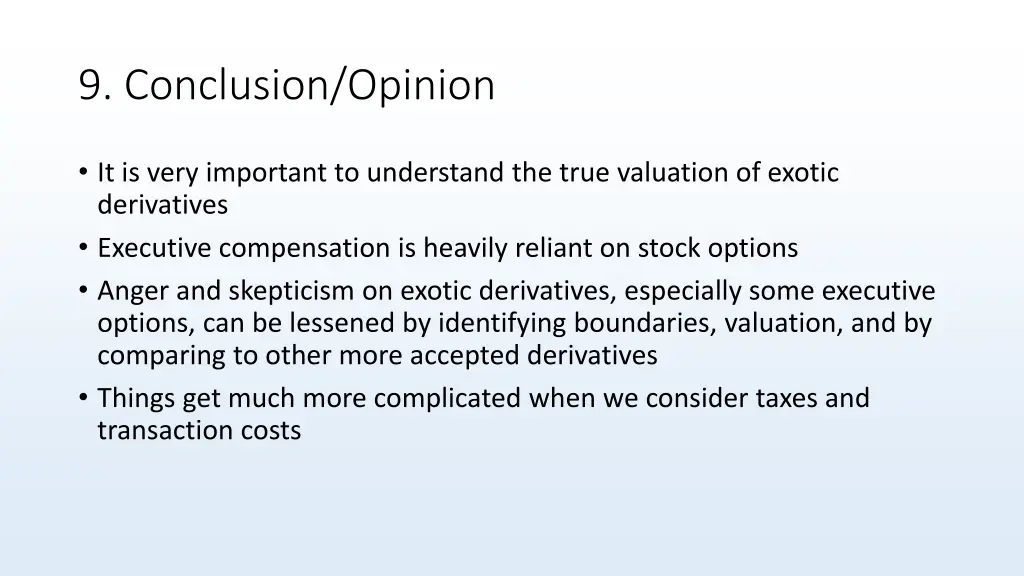 9 conclusion opinion