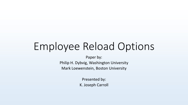 employee reload options