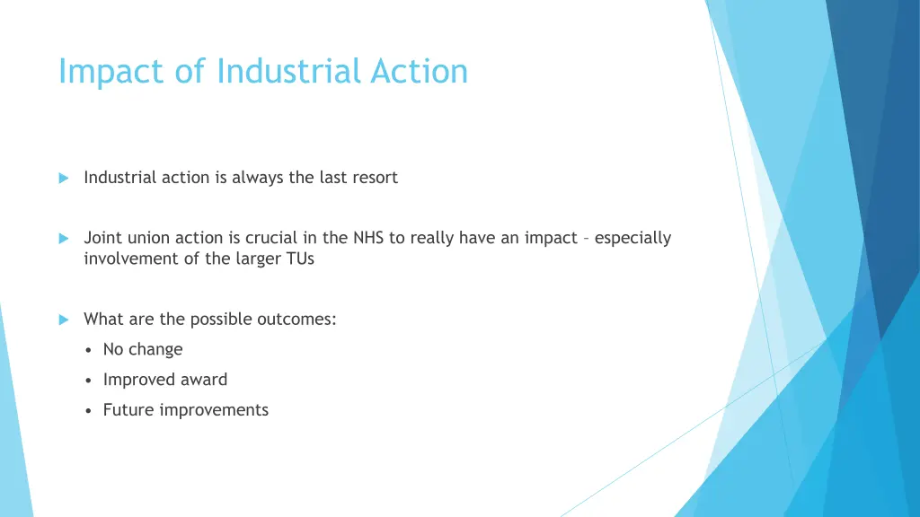 impact of industrial action