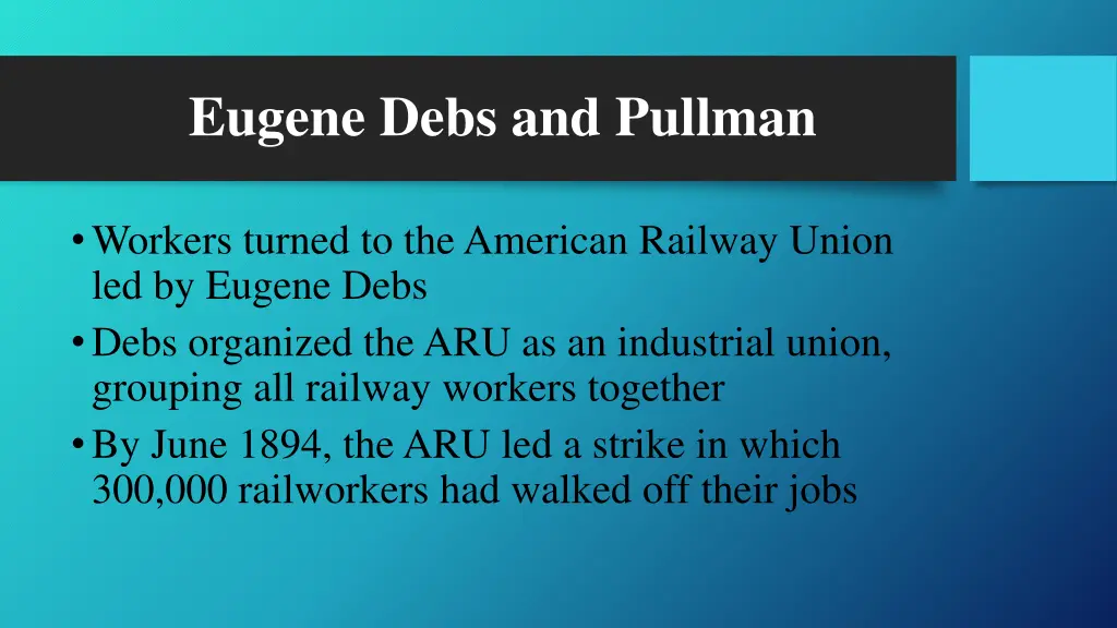 eugene debs and pullman 1