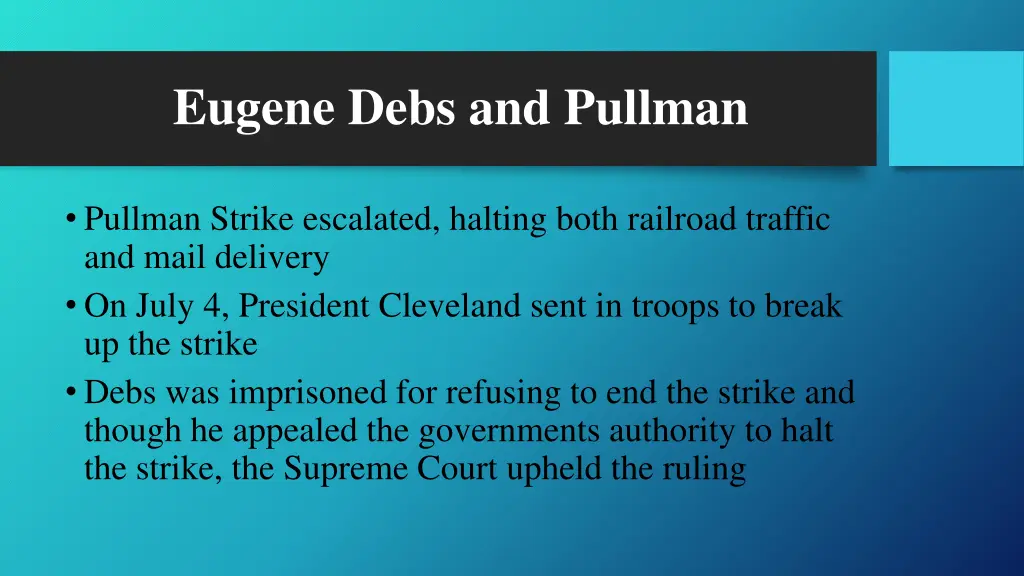 eugene debs and pullman 2