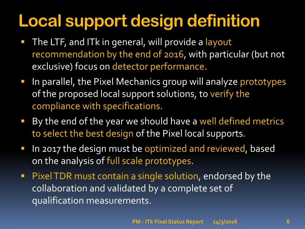 local support design definition