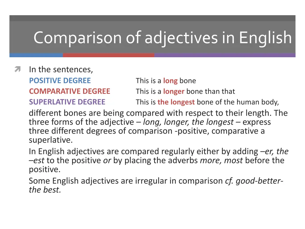 comparison of adjectives in english