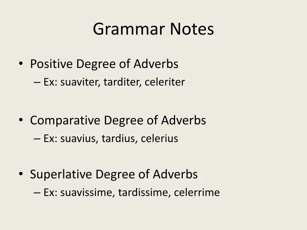 grammar notes