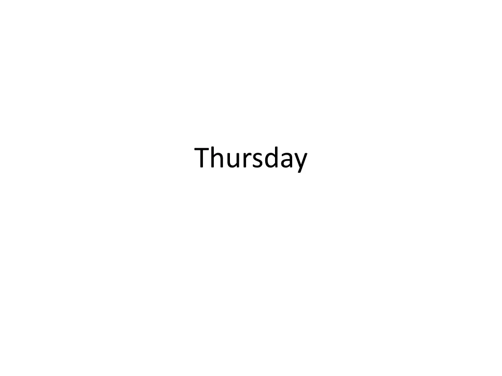 thursday