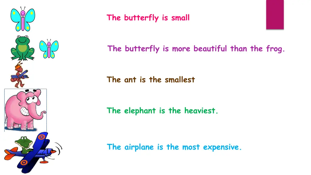 the butterfly is small