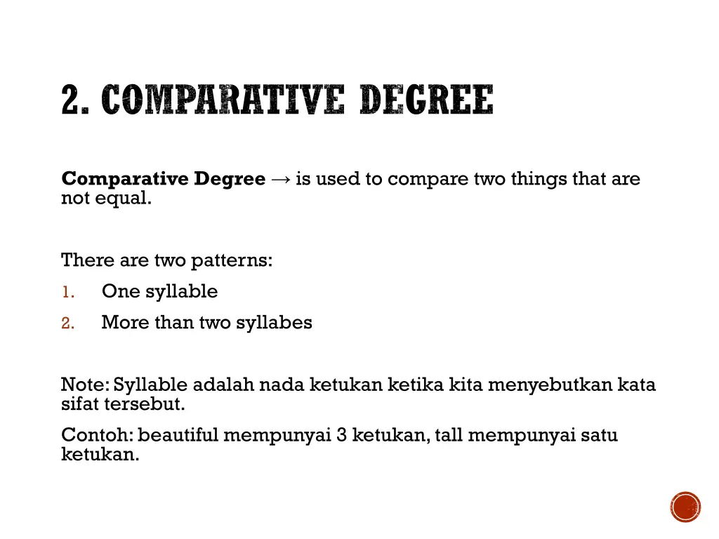 2 comparative degree