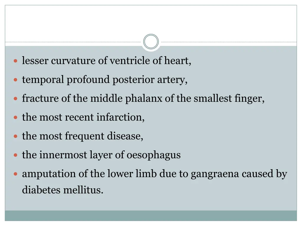 lesser curvature of ventricle of heart