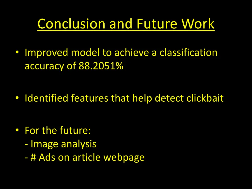 conclusion and future work