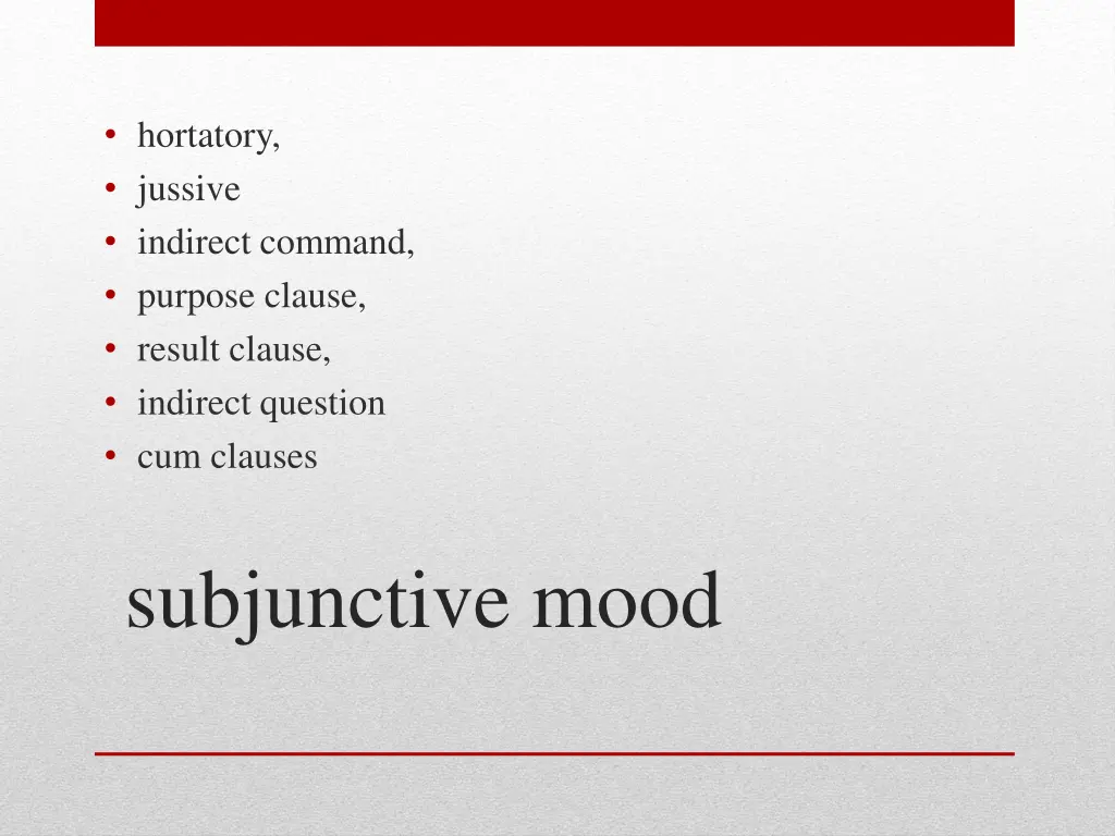 hortatory jussive indirect command purpose clause